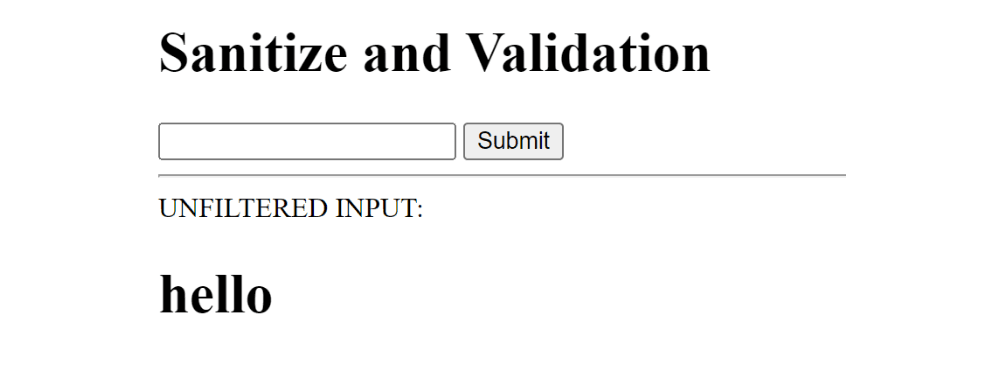 Sample Output (without sanitation)