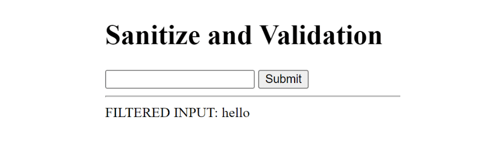 Sample Output (with sanitation)